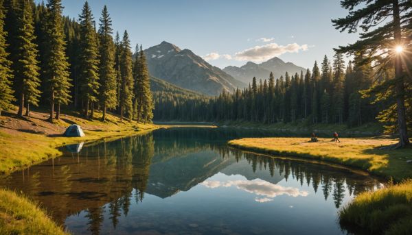 Des itinéraires de randonnée autour d’un lac pour le camping