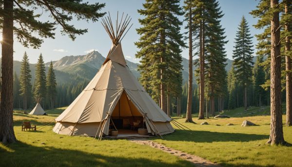 Trouver un tipi authentique au grand air vert