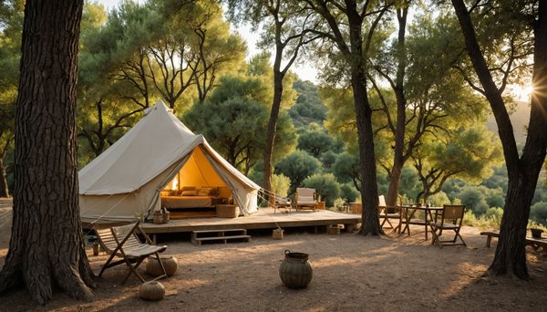 Quels sont les types et les caractéristiques des hébergements proposés par des campings atypiques dans le Sud de la France ?